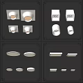 Various Downlights and Spotlights in Round Square and Cylindrical Designs for Home and Commercial Lighting