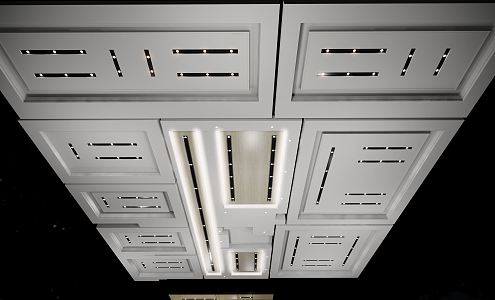 Modern Ceiling Aluminum Gusset Ceiling 3d model