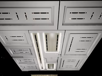 Modern Ceiling Aluminum Gusset Ceiling 3d model
