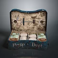 Vintage Hospital Department Medical Case With Glass Bottles And Containers