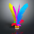 Colorful Feather Decorative Item For Home Decoration With Multicolored Plumes And Stable Base