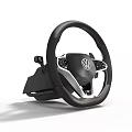 Volkswagen Car Steering Wheel With Black Leather Control Buttons And Ergonomic Design