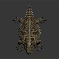 Realistic Spiny Lizard With Detailed Textured Skin And Sharp Spines 3d model