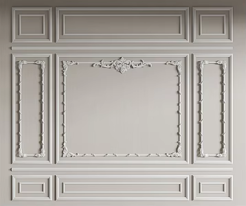 Jianou Line Carved Wall Panel 3d model