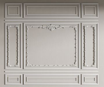 Jianou Line Carved Wall Panel 3d model