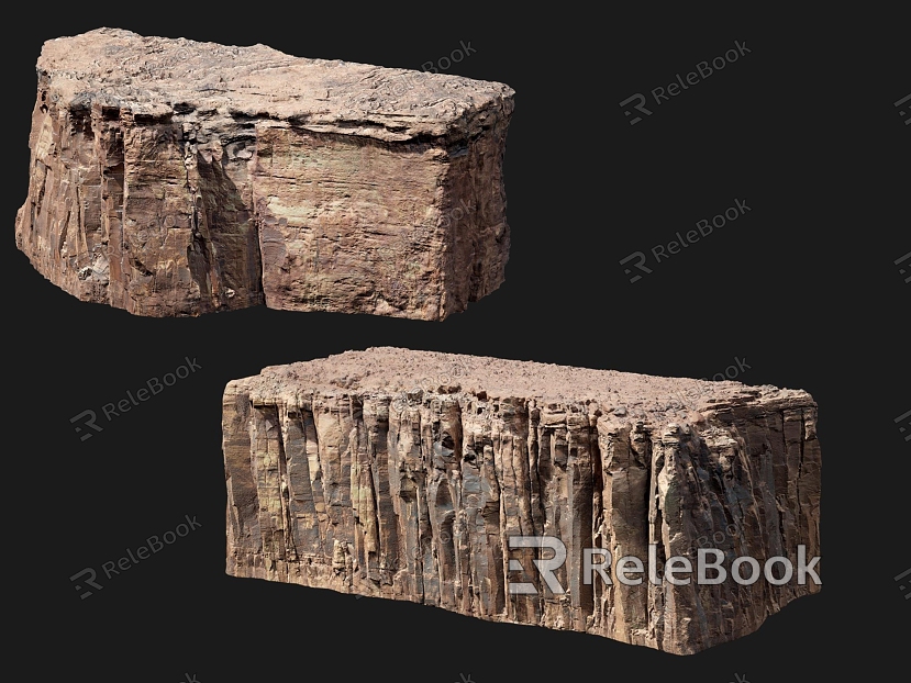 Cliff Cliff Terrain Stone Cliff Stone Yellowstone Weathered Rock Mountain Rock Gobi model