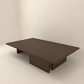 Modern Minimalist Coffee Table With Sleek Design Wooden Structure And Rectangular Shape 3d model