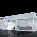 Cottiia Showroom Interior With White Display Cabinets And Modern Design Features 3d model
