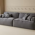 Double sofa leisure sofa 3d model