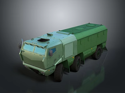 Green Military Armored Tank Vehicle 3D Rendering 3d model