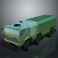 Green Military Armored Tank Vehicle 3D Rendering