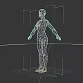 3D Rendered Female Sci Fi Character With Purple And Gray Body Design