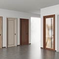 New Chinese Door Room Door Bedroom Door Single Door Toilet Door 3d model