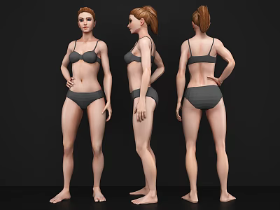 Modern Woman Characters Human Body 3d model Modern Woman Characters Human Body 3d model