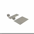 Light Beige Textured Ceramic Floor Tiles With Square Grid And White Spherical Decoration