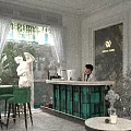 Modern Dental Clinic Interior With Dental Chair Medical Equipment And Certificates On Shelves