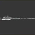 Detailed Aircraft Carrier 3D Model Showcasing Deck Layout And Military Structure