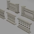 Stone Railings With Decorative Balusters And Architectural Posts In Various Styles