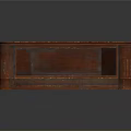 Vintage Square Coffee Table With Wooden Frame Textured Tabletop Two Tier Structure And Decorative Legs