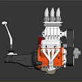 modern engine turbine aircraft turbine aircraft engine 3d model