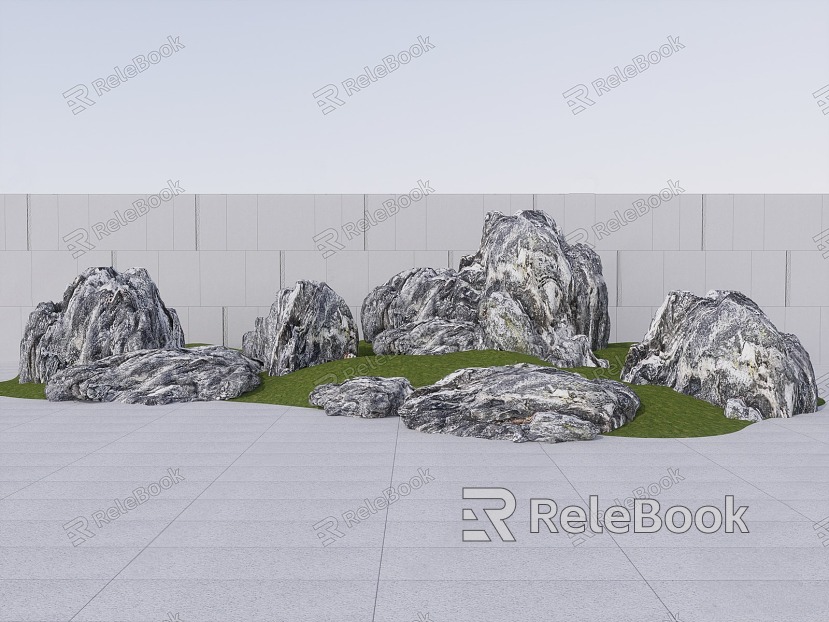 Chinese rockery stone Taishan stone model