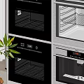 Modern Kitchen With Built In Oven Coffee Machine And Stainless Steel Appliances
