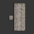 Vintage Retro Camera Device With Worn Beige Texture Black Screen And Small Panels