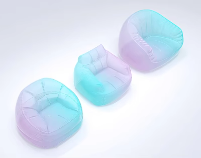 Inflatable sofa beautiful sofa lazy sofa air model 3d model