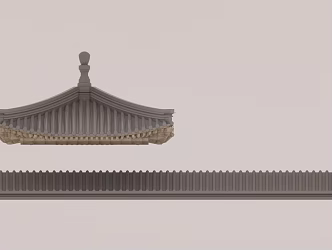 Chinese-style eaves line 3d model