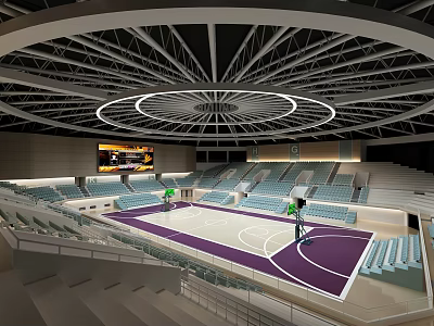 Modern Basketball Hall Large Game Basketball Hall 3d model