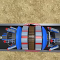 Modern Industrial Tunnel Boring Machine With Rotating Cutter Head For Underground Construction Project 3d model