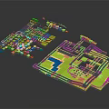 Detailed Architectural Building Layout Plan With Multiple Structures Green Spaces And Roads