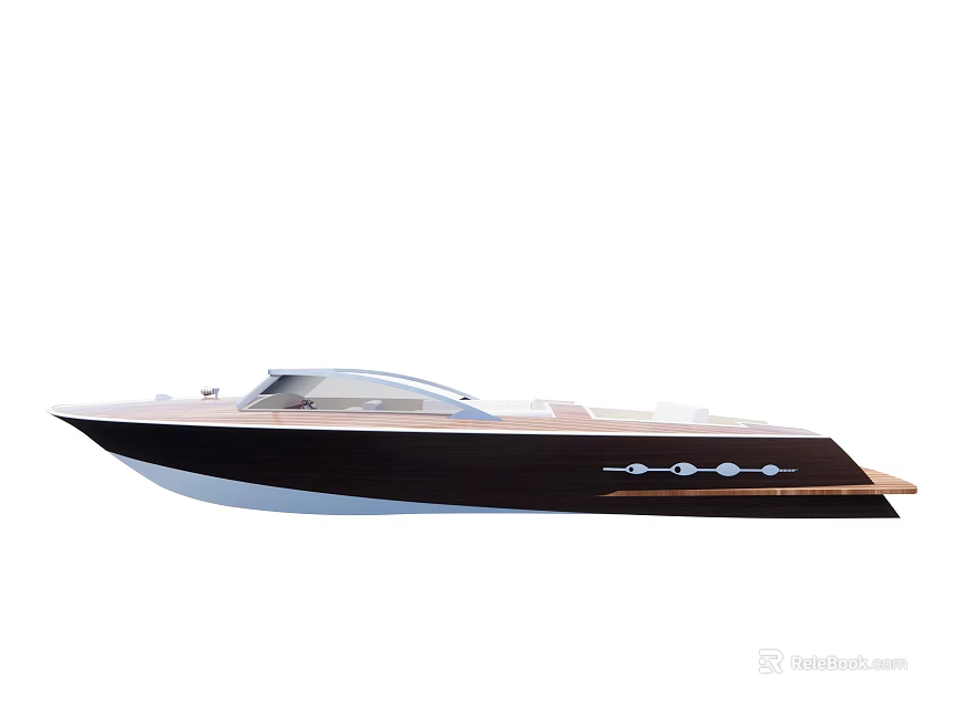 Stylish Yacht With Sleek Exterior And Modern Design 3d model 
