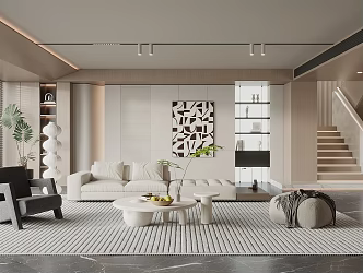 modern living room 3d model