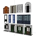 Retro Gate Folding Door 3d model