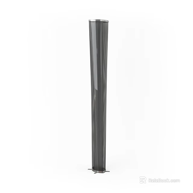 Modern Slim Metal Floor Lamp With Minimalist Design For Living Room 3d model 