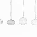 Modern Pendant Lights With Spherical Glass Shades In Black White Silver For Indoor Decor