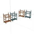 Various Colored Multi Tier Display Shelves with Open Design for Retail Use