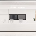 Modern Hospital Outpatient Clinic Nurse Station With White Counter Computers And Digital Screens