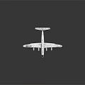 Detailed White Airplane Model With Titanic Text Clear Wing Tail Structure And Black Reflective Background