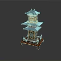 Traditional Multi Tiered Pagoda Architecture With Decorative Roof And Ornate Base