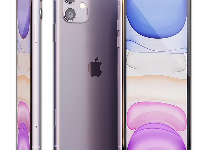 Apple iPhone Purple Smartphone With Dual Camera And Colorful Display Design 3d model