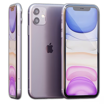 Apple iPhone Purple Smartphone With Dual Camera And Colorful Display Design 3d model