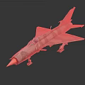 Military Aircraft Model Camouflage Green With Red Nose Detailed Design Markings On Black Reflective Surface