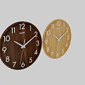 SEIKO Wooden Round Wall Clock Design With White Numbers And Hands
