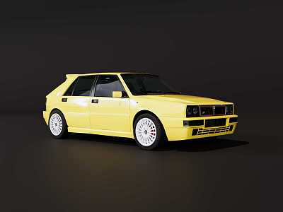 Retro Hatchback 3d model