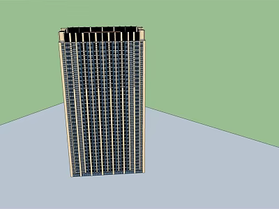Modern High Rise Office Building With Glass Facade And Exterior Design 3d model