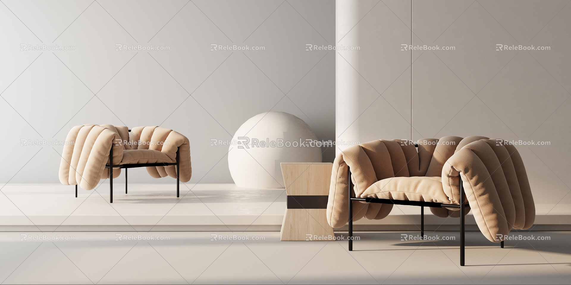 modern leisure chair 3d model