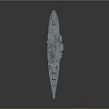 Detailed Modern Aircraft Carrier 3D Model With Expansive Deck And Naval Structure