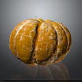 Fresh Ripe Peeled Tangerine With White Pith On Black Reflective Surface
